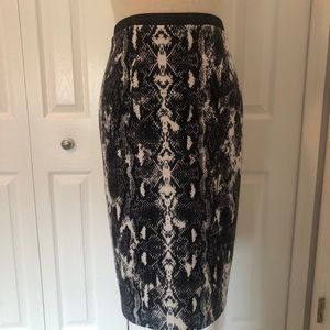 Calvin Klein Snakeskin Pencil Skirt